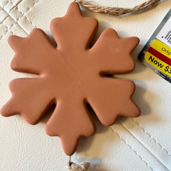 NWT Brown Snowflake Ornament with Tassel - Picture 2 of 7